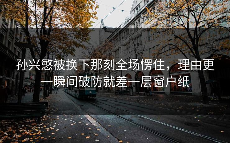 孙兴慜被换下那刻全场愣住，理由更一瞬间破防就差一层窗户纸  第1张